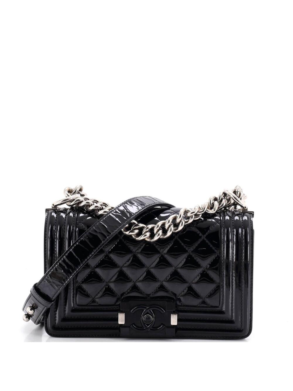 Chanel Boy Flap Bag Quilted Patent #335958C33B